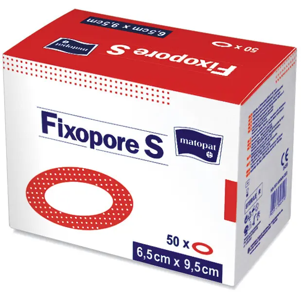 10534_FIXOPORE S STERILNI NAPLAST OVAL 6.5X9.5CM 50KS